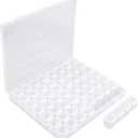 Segbeauty 56 Grids Clear Plastic Organizer Box, Gem Jewelry Storage Container with Dividers, Bead Organizer Earrings Storage Box Seeds Craft Organizers Screw Tool Boxes for Small Parts (56 Count (Pack of 1))