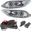 labwork 1 Pair Fog Lights Assembly Replacement for 2015-2018 Nissan Murano Clear Lens with Bulbs Fog Light Covers Harness Switch Kit Driving Fog Lights Lamps Driver and Passenger Side
