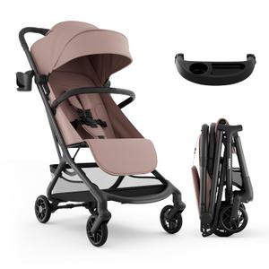 Luvoro Neo Lightweight Travel Stroller with Snack Tray, Airplane-Friendly