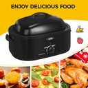 22-Quart Electric Roaster Oven with Removable Pan and Self-Basting Lid, Perfect for Turkey Roasting with Temperature Control from 150 to 450F and Cool-Touch HandlesBlack, 22QT