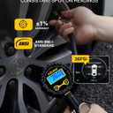 AZUNO Digital Tire Inflator with Pressure Gauge, 200 PSI, Heavy Duty Air Compressor Accessories, with Rubber Hose Lock on Air Chuck and Quick Connect Coupler, Comes with a Portable Carrying Box