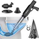 ‌Electric Toilet Plunger for Bathroom, High-Pressure Air Plunger, Heavy-Duty Clog Remover for Toilets, Toilet Drain Unclogger (Ink Black)