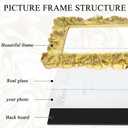 3.5x5 Vintage Picture Frame Gold, Ornate Leaves Photo Frame with Glass Front, Elegant Picture Frame for Wall or Tabletop Display, Gift ldeas for Home Decor