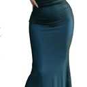 Narecte Women’s Halter Neck Maxi Dress Deep V Neck Sleeveless Bodycon Evening Party Wedding Guest Formal Dress M