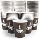 LITOPAK 270 Pack 10 oz Paper Cups, Brown Disposable Hot Coffee Cups for Party, Picnic, Travel, and Events