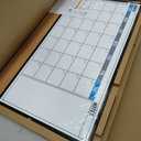 XBoard Dry Erase Calendar Whiteboard 36 X 24 - Combo White Board Calendar Monthly, Magnetic White Board + Corkboard with Black Aluminum Frame, 10 Colorful Push Pins & Marker Tray Included