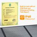 200 Watt Solar Panel IP68 Waterproof ETFE Coating Portable 24V MC4 Output Foldable Solar Panels for Power Stations Solar Generator Camping Off-Grid RV Emergency Backup Hurricane