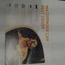 Dog Car Seat Cover for Back Seat Anti Scratch Waterproof, Back Seat Extender for Dogs with Door Protection, Hard Bottom Holds 400LBS, Dog Hammock for Car, SUV, Truck, Crew Cab Universal 54" x 59"