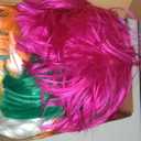 PLULON 10 Pieces Party Wigs and 10 Pieces Wig Caps Set, Neon Short Bob Wig Pack Costume Colorful Cosplay Wig Daily Party Hairpieces for Bachelorette Neon Party Favors, Halloween Decorations