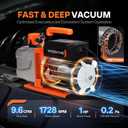 VIVOHOME VG Series AC Vacuum Pump and Gauge Set, 1 HP 9.6CFM 2 Stage HVAC Vacuum Pump and 4 Way Manifold Gauge Kit with 5ft Hoses for R134a R12 R22 R502 R410a Auto HVAC Systems Commercial Use