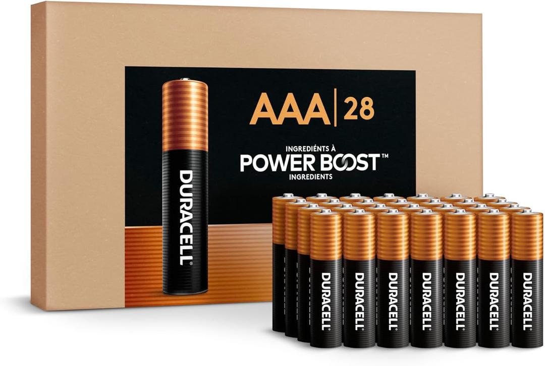 Duracell Coppertop AAA Alkaline Batteries with POWER BOOST Ingredients, 28 Count (Pack of 1), Long-Lasting Alkaline in Re-closable Pack for Quick Access and Organized Storage Duracell Coppertop AAA Alkaline Batteries with POWER BOOST Ingredients, 28 Count (Pack of 1), Long-Lasting Alkaline in Re-closable Pack for Quick Access and Organized Storage