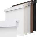 Joydeco No Drill Blackout Shades, Free-Stop Cordless Roller Shades, UV Protection, Thermal Insulated Blinds for Indoor Windows, Easy Install Window Blinds for Home and Office (White, 35" W X 75" H)