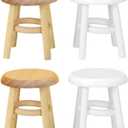 LUOZZY 4 PCS Ministure Dollhose Stool Tiny Chair Model 1:12 Dollhouse Accessories Counter Stools for Dollhouse Fairy Garden Living Room Decorations