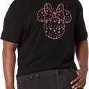 Disney Classic Mickey Minnie Hearts Fill Tall Men's Tops Short Sleeve Tee Shirt Black 3XLT