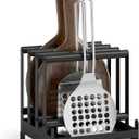 Nisorpa Steel Pizza Peel Rack with 4 Slots for Easy Organization and Storage of Peels, Turners & Paddles Pizza Holder Rack with Non-Slip Feet,Pizza Peel Tools Not Included