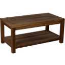 Teak Wood Coffee Table with Storage - Teak Oil Finished Indoor & Outdoor Furniture for Deck, Porch, Balcony, Living Room, Bedroom & Backyard (36" D x 18" W x 16" H)