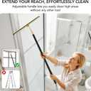 Shower Squeegee with Long Handle, 15-51" Telescopic Squeegee for Window Cleaning, Window Squeegee for Glass Doors, Extendable Window Cleaner Tool for Tile Walls, Sliding Door, Floor, Car Windshield-GD