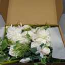 Ling's Moment 2pcs Wedding Flowers Garland Artificial Floral Swag Arch Decorations Greenery Arrangements Lily of The Valley White Ceremony Reception Garden Easel Wall Entryway Outdoor NOT Include Sign