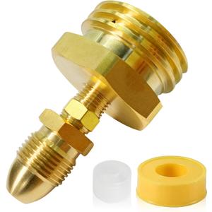 Male POL to Male 1-3/4" ACME Thread Vapor Liquid Transfer Valve Adapter Grill Fill, Propane Refill Adapter, Heavy-Duty Propane Transfer Valve  Makes Fill Station Compatible with Other Tanks.