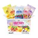 2 x SUNGIVEN Freeze-Dried Fruit Party with 10+ Fruits, Mixed Fruits Variety Pack of 5 Bag, 7.06 oz, Health Snack, Fruit Crisps, Freeze Dried Apple Strawberry Berries Lemon Coconut Fig Mango Pineapple, No Sugar Added, Made with 100% Fruit