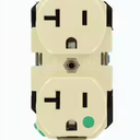 Leviton 20-Amp Duplex Hospital Grade Receptacle, 8300-HI, Ivory