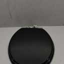 Angel Shield Toilet Seat with Zinc Alloy Hinges Quiet-Close Quick-Release Wood Molded UV Lid Easy Clean(Round,Black)