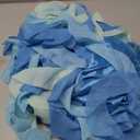 leegleri 6FT Tulle Ruffle Curly Willow Table Skirt for Rectangle or Round Tables, Under The Sea Ocean Blue Baby Shark Themed Tutu Table Skirt for Baby Shower, Birthday Party (72" x 72" (Rectangle;Round;Square))