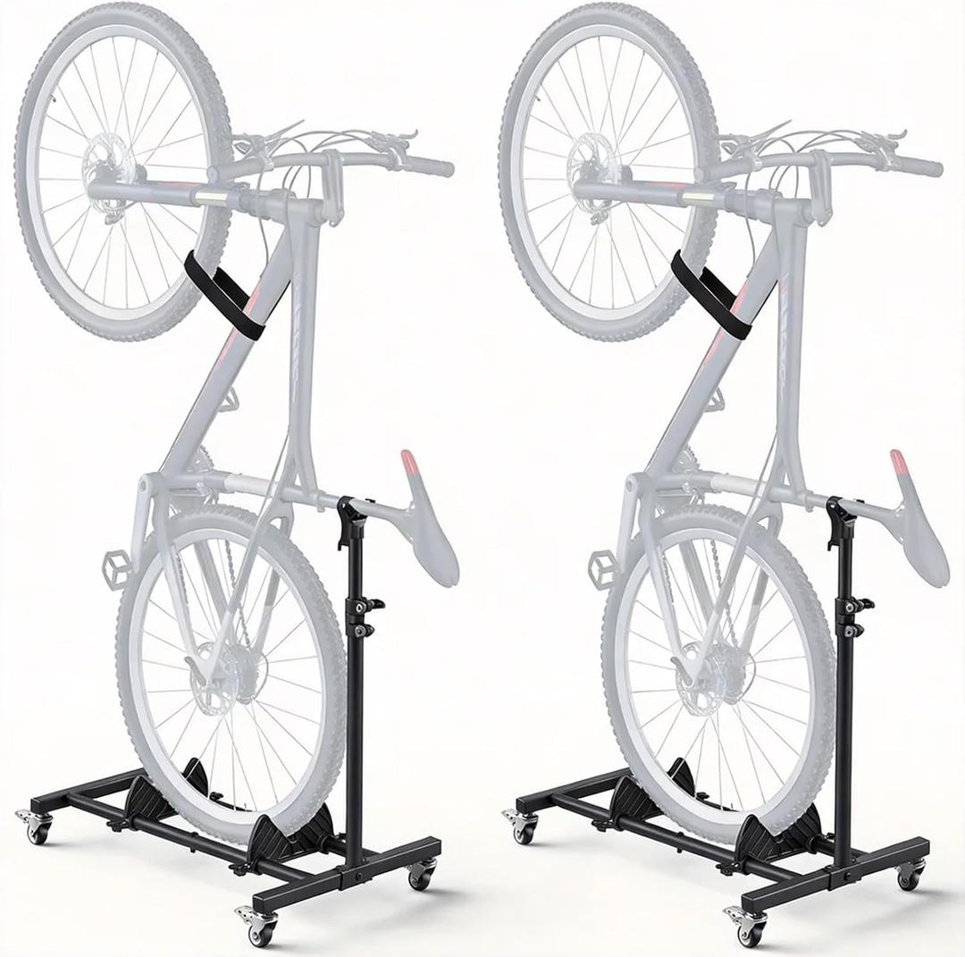 Vertical Bike Stand 2 Pack, Freestanding Bike Rack for Indoor Storage