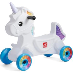 Step2 Unicorn Ride-On Car for Kids, Roller Coaster Compatible Toddler Ride-On Toy with Lights and Sounds