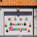 32 Pcs Kwanzaa Magnets for Garage Door Refrigerator Magnets Decorations Happy Kwanzaa Decoration Kente African Black Christmas Ball Home Decor