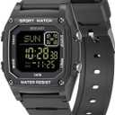 Beeasy Kids Watch for Ages 3-15 Boys Girls, 50M Waterproof Silicone Sports Watch with Alarm & Stopwatch - Durable LED Backlight Kids Digital Watch for School, Swimming, and Outdoor Play, Ideal Kids Gift (black)