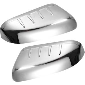 for Ford Explorer 2011-2015 Driver Passenger Side Mirror Covers Cap Overlay Rearview Mirror Guard Covers Silver Tone 1 Pair