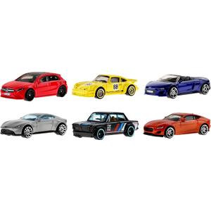 Hot Wheels European Car Culture Multipack - 6 Toy Cars in 1:64 Scale Tribute to The European Automotive Industry, Gift for Children from 3 Years and Collectors, HLK51