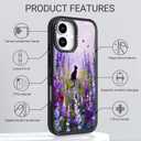 Clear TPU Phone Case Cover for iPhone 17 with Design, Drop Protection, Cute Case for Girl Women, Cat in Lavender