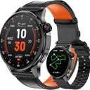 Smart Watch for Men Built-in GPS(Answer/Make Call/Text), 1.46" AI Smartwatch for Android Phones/iPhone, 100+ Sport Mode Fitness Tracker with Health/Sleep Monitor, Compass/Barometer/Altitude(2 Straps)