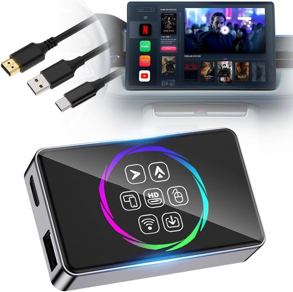 D3 Ai Box Wireless CarPlay Adapter Android Auto, Netflix/YouTube/TikTok, Vehicle-Level Chip Stable Connect HD Navigation, 3-in-1 Magic Box Split-Screen & Mirroring Magic CarPlay4GB RAM+32GB ROM