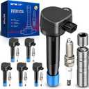KAX Set of 6 Ignition Coil Pack & Iridium Spark Plugs w/Magnetic Socket for Honda Odyssey 2008-2017, Accord 2008-2012, Crosstour 2010-2012, Acura TL 2009-2014, RL 2009-2012, TSX 2010-2014,3.5L UF603