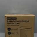 Bathroom Trash Cans with Lid 2 Gallon Automatic Trash Can, Small Motion Sensor Garbage Can, Slim Smart Trash Bin, Waterproof Plastic Garbage Bin for Bathroom, Bedroom, Living Room, Kitchen (Black and White)
