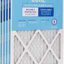 PUREFLOW Home Air Filter MERV 8, 17X21X1 Furnace Filter, 4 Layer High Efficiency Filtration for Dust, Smoke, Fumes, Pollutants (4-Pack)