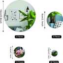 DIY Wall Decals Acrylic Mirror Sticker Set 60 Pcs, Circle Mirror Wall Stickers for Living Room Bedroom Decor(Silver)