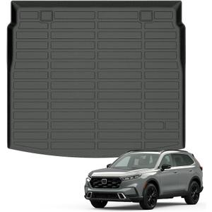 Auxko All Weather Cargo Liner Fit for Honda CR-V(Include Hybrid) 2023 2024 2025 Upper Position TPE Rubber Trunk Mat CRV Accessories All Season Guard Odorless Anti-Slip Cargo Mat Black (upper cargo mat 23-25 include hybrid)