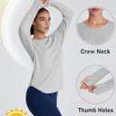 Women's Rash Guard Long Sleeve UV Sun Protection Shirts with Thin Hoodie UPF 50+ Lightweight SPF Tops for Hiking (Gray, XXL)