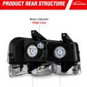 2003-2014 Chevy Express 1500 GMC Savana 1500 2003-2023 2500 3500 Headlight Assembly IP65 Waterproof Dustproof Transparent Shell Side Light OE1587943315879432 Bulbs Not Included W/O Bulbs