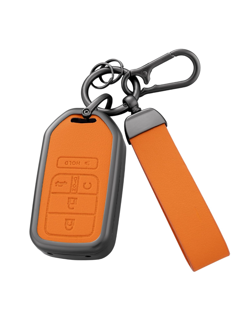 Key Fob Cover with Heavy-duty Keychain for Accord Civic CRV Pilot Ridgeline Passport HRV Fit Odyssey