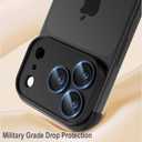 for iPhone 17 Bumper Case Compatible with MagSafe, Minimalist Frameless Corner Protection Pad with Camera Lens Protector, No Back Soft Silicone TPU Shockproof for iPhone17 (Black)