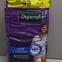Depend Night Defense Adult Diapers, Incontinence Underwear for Men, Disposable, Overnight, Large, Grey, 22 Count