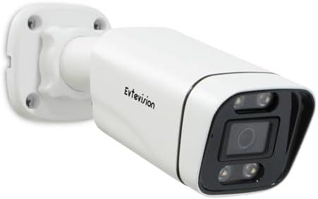 Evtevision 5MP Outdoor PoE Camera IP Bullet Security Cameras,Two Way Audio,Smart Human Detection,2.8mm Lens,100ft Night Vision,IP67 Waterproof Surveillance CCTV Cameras with SD Card Slot