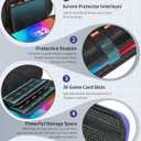 Honghao Switch 2 Case for Nintendo 2 with Protective Film, Travel Carrying Game Case for Nintendo Switch 2 2025, Large Portable Switch 2 Accessories (Blue Purple)