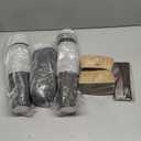 Lamosi 16 oz Coffee Cups 50 Pack, Disposable Coffee To Go Cups with Lids, Stir Sticks and Sleeves, 16 oz Black Hot Paper Cup for Home, Travel, Office