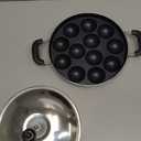 Non Stick Appam Patra, Appam Maker, 12 Pits Appam Maker With Lid, 1 Spatula, 1 Scrubber